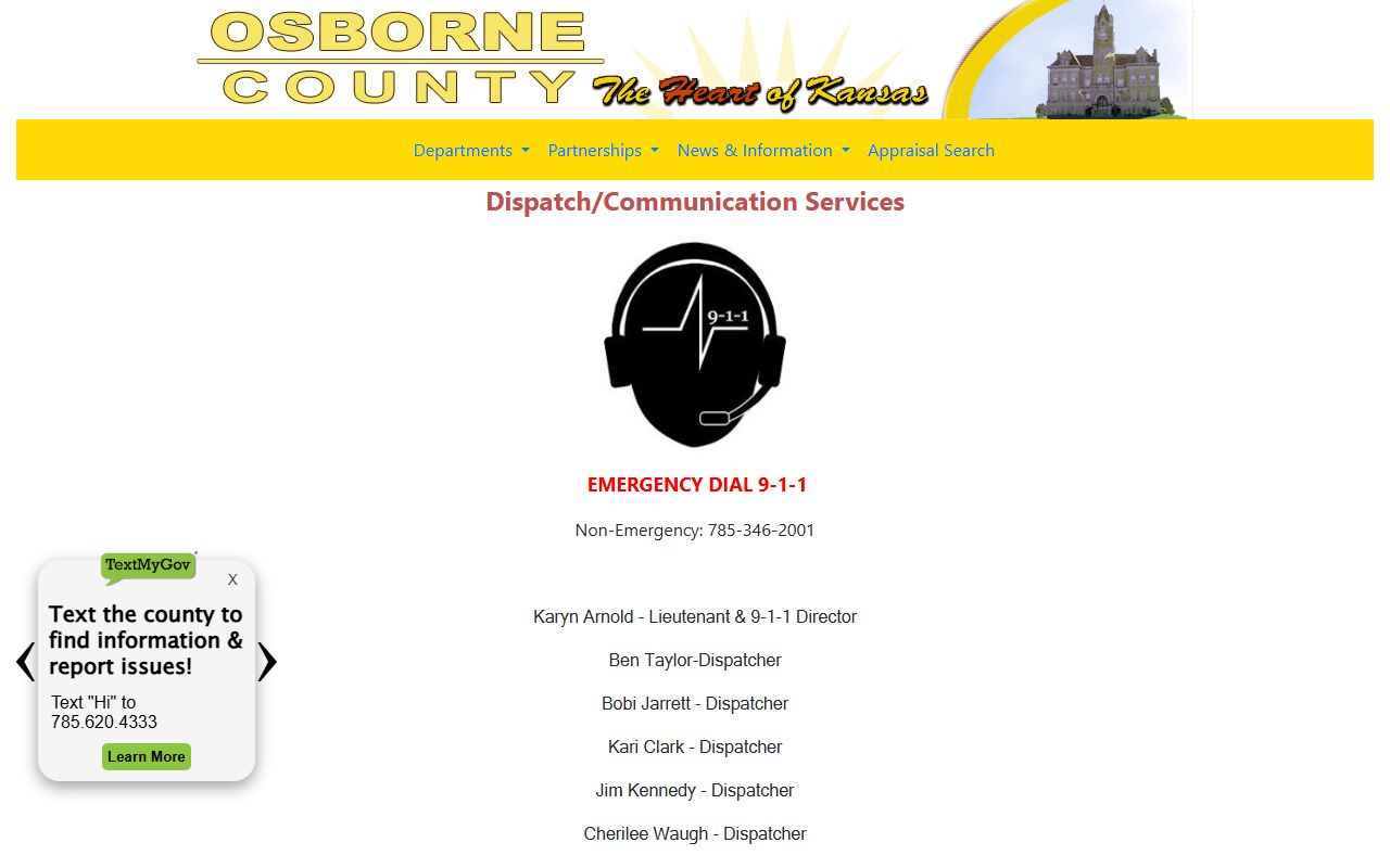 Osborne County inmate records dispatch contact source